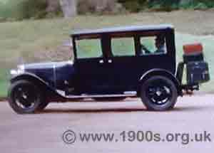 luggage platform on back of old car