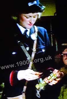 Woman bus conductors, known as a clippie, during World War Two.