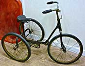 child's tricycle with solid rubber tyres, 1940s Britain