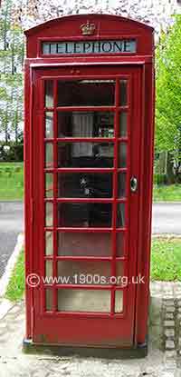 Red 'Button A Button B' public phone box