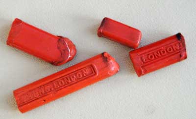 sticks of used sealing wax