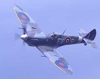 Spitfire Mark IX in the air