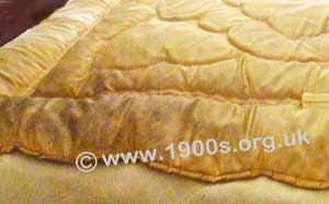 gold coloured eiderdown