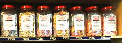 Jars of sweets in old sweet shop