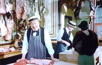 Inside an old butcher's shop