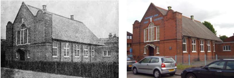 Pymmes Villas in 1935 taken from inside Pymmes Park and in 2009