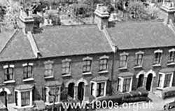 terraced houses, laid out in pairs