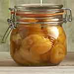 preserved fruit in a kilner jar