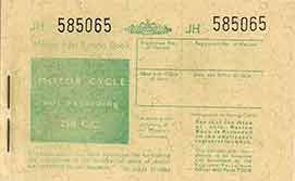 1973 UK petrol coupon for a lambretta motor bike, thumbnail