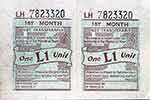 1973 UK petrol coupon L thumbnail