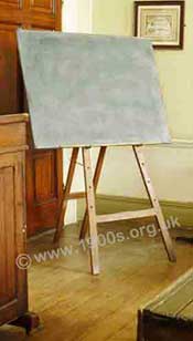 A typical Victorian and Edwardian school blackboard, which teachers would write on with chalk.