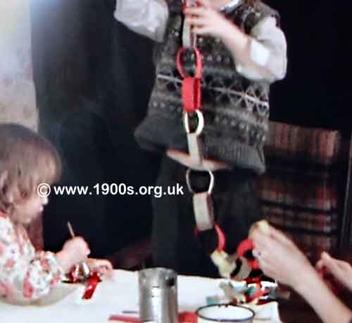 making and hanging paper chains