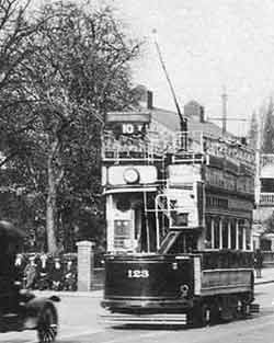 back of tram