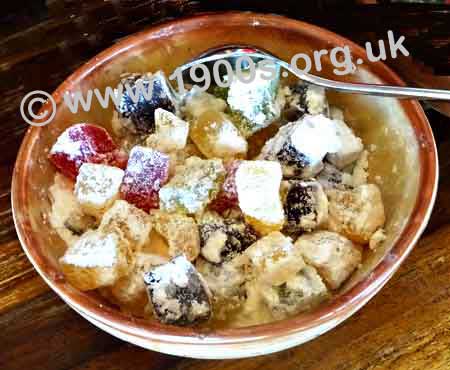 turkish delight sweets for a traditional Christmas