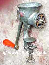 Old manual meat mincer